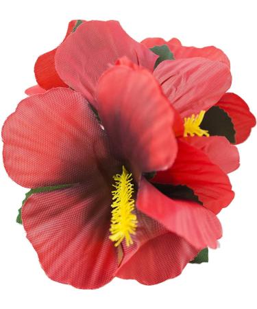 Hula Girl Hibiscus Flower Hair Clips - 12 Pack, Assorted Colors, Perfect for Events & Decor - Buy Online on GoSupps.com