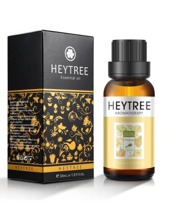 HEYTREE Lemongrass Essential Oil 30ml - Pure Natural Essential Oil for SPA Aromatherapy and Diffusers - Reduce Stress-Buzzing Beasties Lemongrass 30.00 ml (Pack of 1)