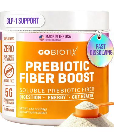 GoBiotix Prebiotic Fiber Boost Powder Support a Healthy Gut & Digestive Regularity - 189 Gram - Buy Online on GoSupps.com