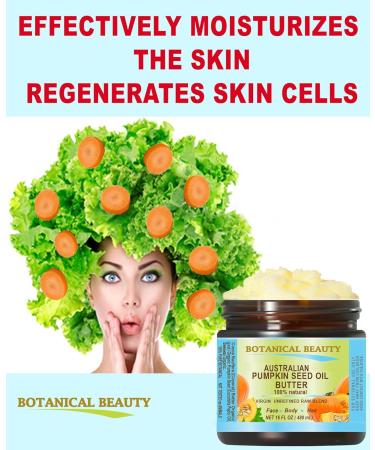 Buy Botanical Beauty Pumpkin Seed Oil Butter | Virgin Unrefined Raw for Face Skin Hair & Nails - 4 Fl. oz (120 ml) - International Shipping Available - Buy Online on GoSupps.com