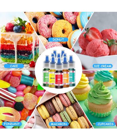 Jelife 10 Color Gel Food Coloring Set 6ml Bottles, Flavorless Neon Edible Dye for Vibrant Cake Decorating, Baking, and Frosting - Buy Online on GoSupps.com