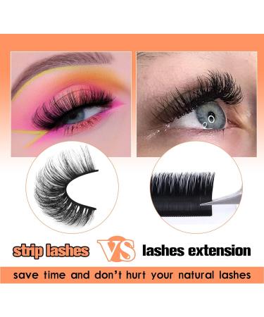 JIMIRE Faux Mink Lashes Fluffy Cat Eye 18MM Long Fake Lashes Bulk Full Volume D Curl False Eyelashes 7 Pairs Pack Look Like Extensions - Buy Online on GoSupps.com