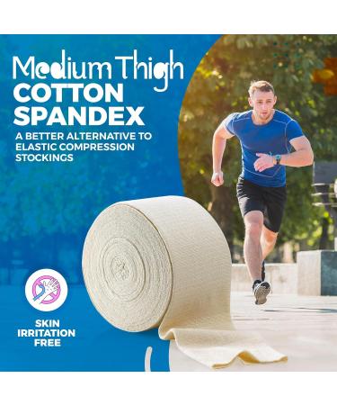 Large Knee & Medium Thigh Support Bandage - Elastic Tubular Bandage Size B 10M Box (2.5 X 33 feet) - Natural Color | Cotton Spandex - Buy Online on GoSupps.com