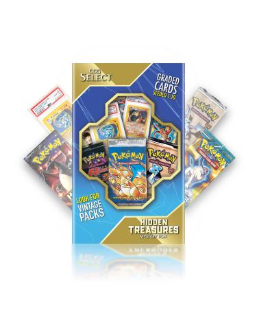 CCG Select Hidden Treasures Mystery Box | 4 Booster Packs | + Guaranteed Bonus Items | Compatible with Pokemon Cards