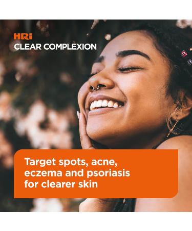 HRI Clear Complexion Tablets - 60 Count for Symptomatic Relief of Skin Conditions - Spots, Pimples, Blemishes, Acne, Eczema - Pack of 1 - Buy Online on GoSupps.com