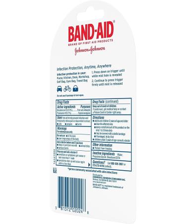Band-Aid Brand Antiseptic Cleansing Spray | Pain Relief & Germ-Killing | Benzalkonium Cl & Pramoxine HCl | 0.26 fl oz - Buy Online on GoSupps.com