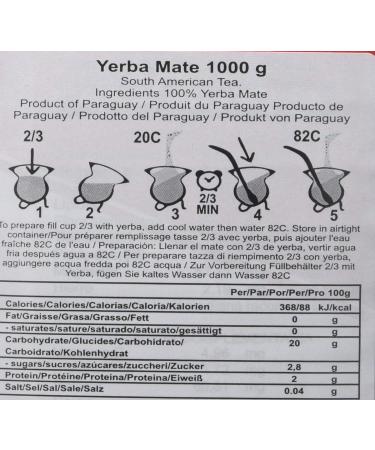 Yerba Mate Pajarito Traditional 1kg - Authentic South American Herbal Tea - Pack of 1 - Buy Online on GoSupps.com