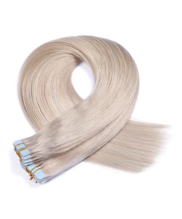 Tape In Hair Extensions - Gray 40cm | 100% Remy Real Hair | Adhesive Tape | 50 Bricks (4cm Wide) | Novon Hair Extensions - Buy Online on GoSupps.com