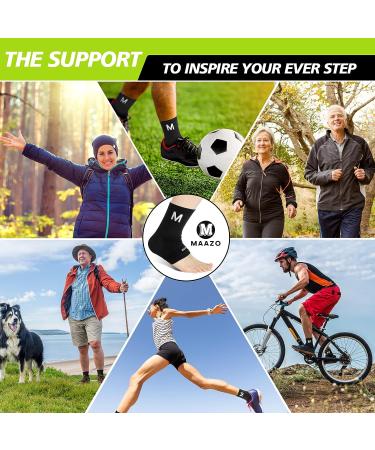 MAAZO Ankle Brace for Plantar Fasciitis Relief - Adjustable Compression Wrap for Men & Women - Achilles Tendon Support Strap - Single - Buy Online on GoSupps.com