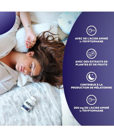 BioTechUSA Night Dietary Supplement in Capsule Form with L-Tryptophan Cherry and Fierce Chamomile Flower Extract 60 Capsules - Buy Online on GoSupps.com