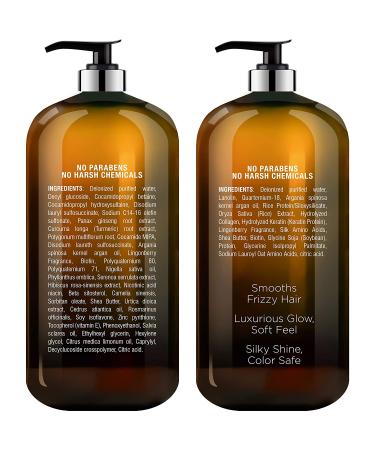 Biotin Shampoo & Conditioner Set with Lingonberry - Hair Loss Solution, Sulfate-Free, Color Safe | Majestic Pure 16 fl oz - Buy Online on GoSupps.com