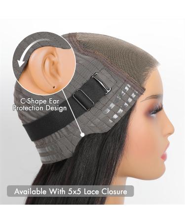 Short Bob Wig - 10 Inch 5x5 HD Lace Human Hair Pre-Plucked 180% Density | YDDM Wear and Go Glueless Brazilian Wig - Buy Online on GoSupps.com