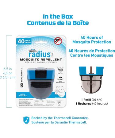 Thermacell Rechargeable Mosquito Repeller Refills 40 Hours Compatible with Thermacell E-Series & Radius Only Powerful Mosquito Protection Zone Deet Free Bug Spray Alternative Scent Free - Buy Online on GoSupps.com