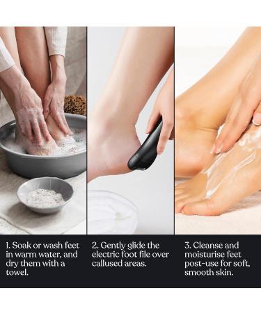 BarberBoss Electric Foot File Hard Skin Remover - Feet Hard Skin Remover Electric Foot Files for Hard Skin Premium Callus Remover for Feet Comprehensive Pedicure Set for Feet (Black) - Buy Online on GoSupps.com