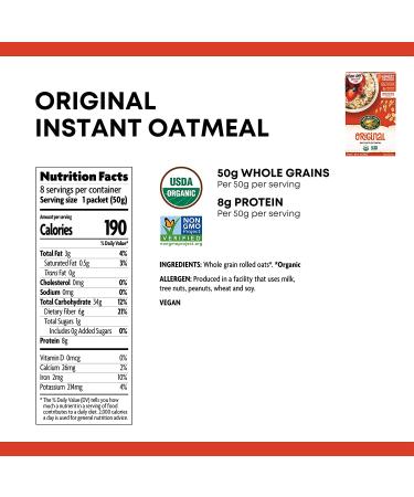 Nature's Path Organic Instant Oatmeal Variety Pack - 8 Packets (14 oz) | Healthy Breakfast - Buy Online on GoSupps.com
