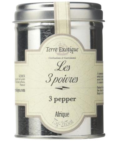 M lange 3 poivres de Penja (blanc/vert/noir) boite de 75 gr