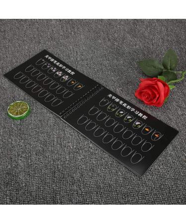 Nail Art Practice Template Learning Book Manicure Drawing Painting Exercise Tool with A Variety of Patterns for Beginners (Paibihua)