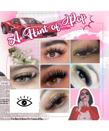Yawamica Colored D Curl Lash Clusters - 140pcs, 6 Mixed Colors, 14mm DIY Extensions - Buy Online on GoSupps.com