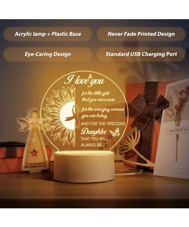 Vetbuosa Birthday Gifts for Daughter | Acrylic Night Light | Daughter Gift from Mum | First Day of School Gift | Daughter Presents Night Lamp - Buy Online on GoSupps.com