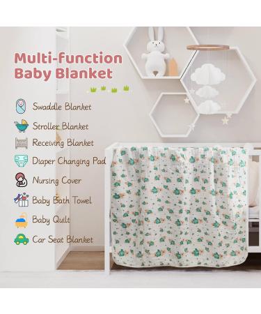Miracle Baby Muslin Swaddle Blanket - Cactus Design for Boys and Girls - 110x150cm - Two Layers - Buy Online on GoSupps.com