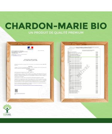 Chardon Marie Bio - Bioptimal - Compl ment Alimentaire - D puratif Naturel D tox Foie Digestion - 100% Pur - Silymarine Silybine - 300 mg/G lule - Fabriqu en France - Certifi Ecocert - 60 g lules 60 unit (Lot de 1) - Buy Online on GoSupps.com
