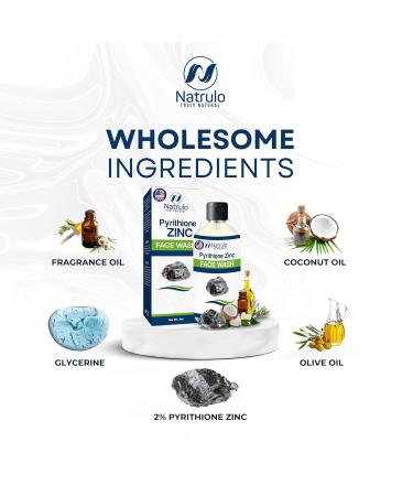 Natrulo Zinc Soap with Zinc Pyrithione | Gentle All-Natural Face & Body Wash | Daily Cleansing Formula for Oily Sensitive & Blemish-Prone Skin | Exfoliating Wash with Aloe & Citrus | Made in USA - Buy Online on GoSupps.com