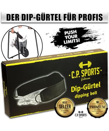 C.P.Sports Premium Dip Belt | Professional Dip Belt for Pull-Ups Squats & Strength Training | 250kg Capacity Tear-Resistant Nylon with Steel Chain | Ideal for Gym Workouts - Buy Online on GoSupps.com