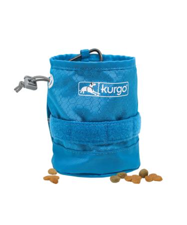 Kurgo RSG YORM Dog Treat Bag Compatible with RGS Dog Harness and Leash Includes Carabiner Hook Blue Treat Bag Blue
