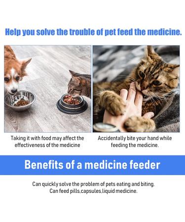 Nuanchu 4-Piece Pet Pill Shooter Kit - Dog & Cat Medicine Dispenser for Small Animals | Blue - Buy Online on GoSupps.com