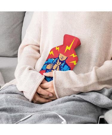 Muscle Man Hot Water Bottle with Plush Cover - Hand Warmer for Adults & Kids - 26.5x15.3cm | International Shipping Available - Buy Online on GoSupps.com