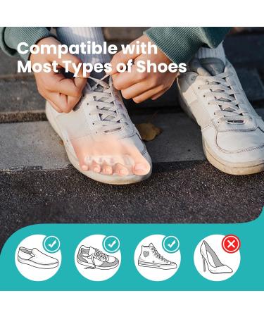 Soft Gel Toe Separators - Bunion Correction & Pain Relief for Men & Women | Plantar Fasciitis Claw Toe Hammer Toe - Large (1 Pair - Buy Online on GoSupps.com