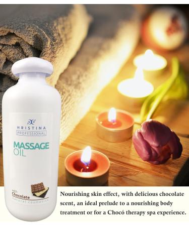 Chocolate Massage Oil - Relaxing Body Massage & Skin Care | Natural Grape Seed & Avocado Oil | 500ml - Buy Online on GoSupps.com