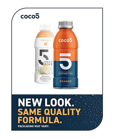Coco5 Clean Sports Hydration Orange Flavor - Natural, Low Sugar, Non-GMO, Gluten Free - Pack of 12 - Buy Online on GoSupps.com