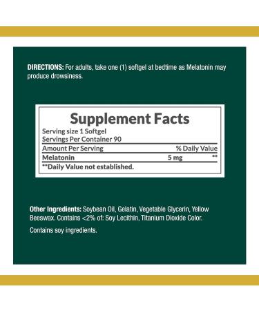 Nature's Bounty Melatonin 5mg 90 Count - Pack of 3 | Drug-Free Sleep Aid & Relaxation Supplement - Buy Online on GoSupps.com