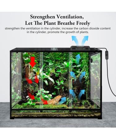 ULTECHNOVO Exhaust Fan Aquarium Cooling Fan Adjustable Timing Fish Tank Heat Dissipation Fan USB Terrarium Fan Can Connect Timer Timing Extractor Fan - Buy Online on GoSupps.com
