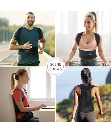 Posture Corrector for Men & Women | Back Brace & Lumbar Support for Improved Posture & Pain Relief (L - Buy Online on GoSupps.com