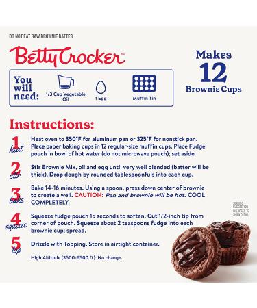 Betty Crocker Ultimate Fudge Brownie Cups Baking Mix - 13.8 oz - Buy Online on GoSupps.com