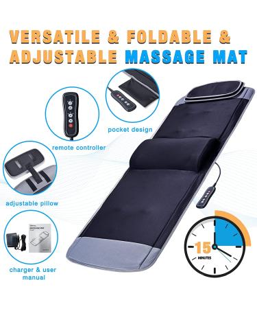 Comrelax Full Body Massage Mat with Vibration | Adjustable Pillow Height | Relieve Pain for Neck, Back, Waist, Legs | Massage Pad Black - Buy Online on GoSupps.com