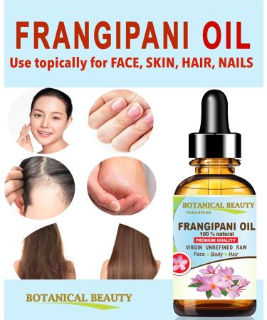 Botanical Beauty Frangipani Oil 100% Natural 1 Fl oz - 30 ml Frangipani Essential Oil for FACE Skin Body Hair Nails. Beauty Oil Skin Moisturizer Oil Nourishing Oil Perfume Soap Making - Buy Online on GoSupps.com