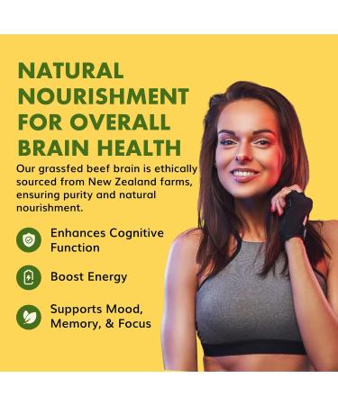 Primal Being Grassfed Beef Brain Supports Memory Mood Focus Energy Cognitive Health - 90 Capsules 1500mg per Serving - Buy Online on GoSupps.com
