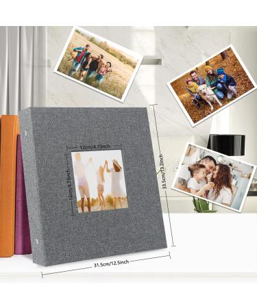 Miaikoe 6x4 Photo Album - 1000 Pockets Large Capacity Linen Album for Family Wedding, Holds 1000 10x15cm Photos - Grey - Buy Online on GoSupps.com