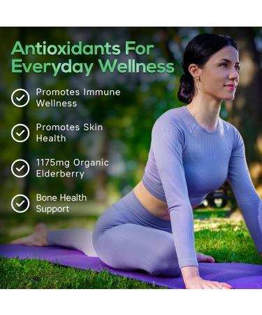 Parker Naturals Organic Elderberry Capsules 4-Way Immune Boost Elderberries Vitamins C D & Zinc Support 1260.1 mg Elderberry Supplements for Adults 60 Capsules - Buy Online on GoSupps.com