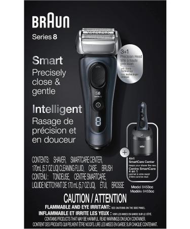 Braun Electric Shaver for Men Series 8 8453cc Wet & Dry 3+1 Head with Precision Trimmer with 5-in-1 SmartCare Center and a 60-min Battery Life - Buy Online on GoSupps.com