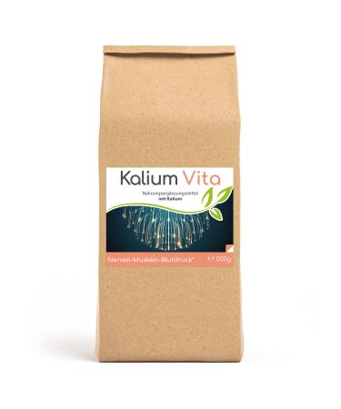 Cellavita potassium vita (nerve-muscles blood pressure) capsules and powder |From potassium citrate without further additives & diesel aids |(500g powder) 500 g (1 Pack)