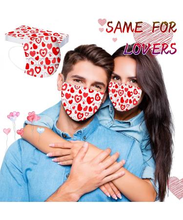 Valentine's Day Mask Set for Couples - 10 Heart Print Masks | Donasty Love Protection Gear - Buy Online on GoSupps.com