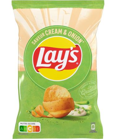 LAY'S Chips Saveur Cream and Onion 120g Cream & Onion 120 g (Lot de 1) - Buy Online on GoSupps.com