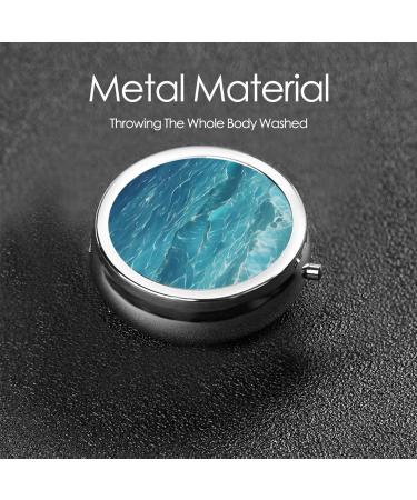 Deep Blue Searound Pill Box - Portable 3 Compartment Organizer for Travel | Compact Purse & Pocket Solution - Buy Online on GoSupps.com