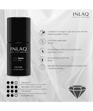 INLAQ HEMA Free UV Nail Polish Proud Peacock 6 ml - gel nail polish free of HEMA - gel polish UV varnish in different UV LED gel colours 10 - Proud Peacock - Buy Online on GoSupps.com