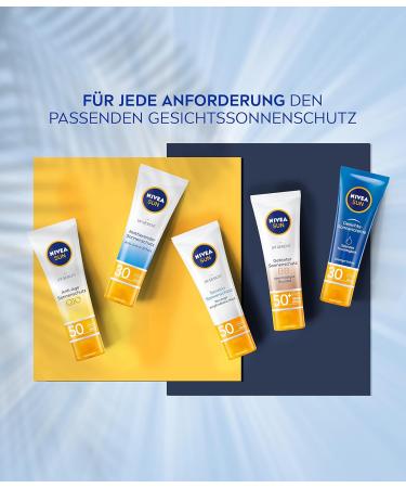 Nivea Sun Protection & Care Face Cream SPF 30 - 50ml | Immediate Sun Protection & 24h Moisture for Face Neck & Cleavage - Buy Online on GoSupps.com