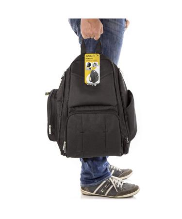 Safety 1st Diaper Backpack - Ultimate On-the-Go Diaper Bag with Wet Cloth Box Changing Pad & 17 Storage Compartments - Stylish Black - Buy Online on GoSupps.com